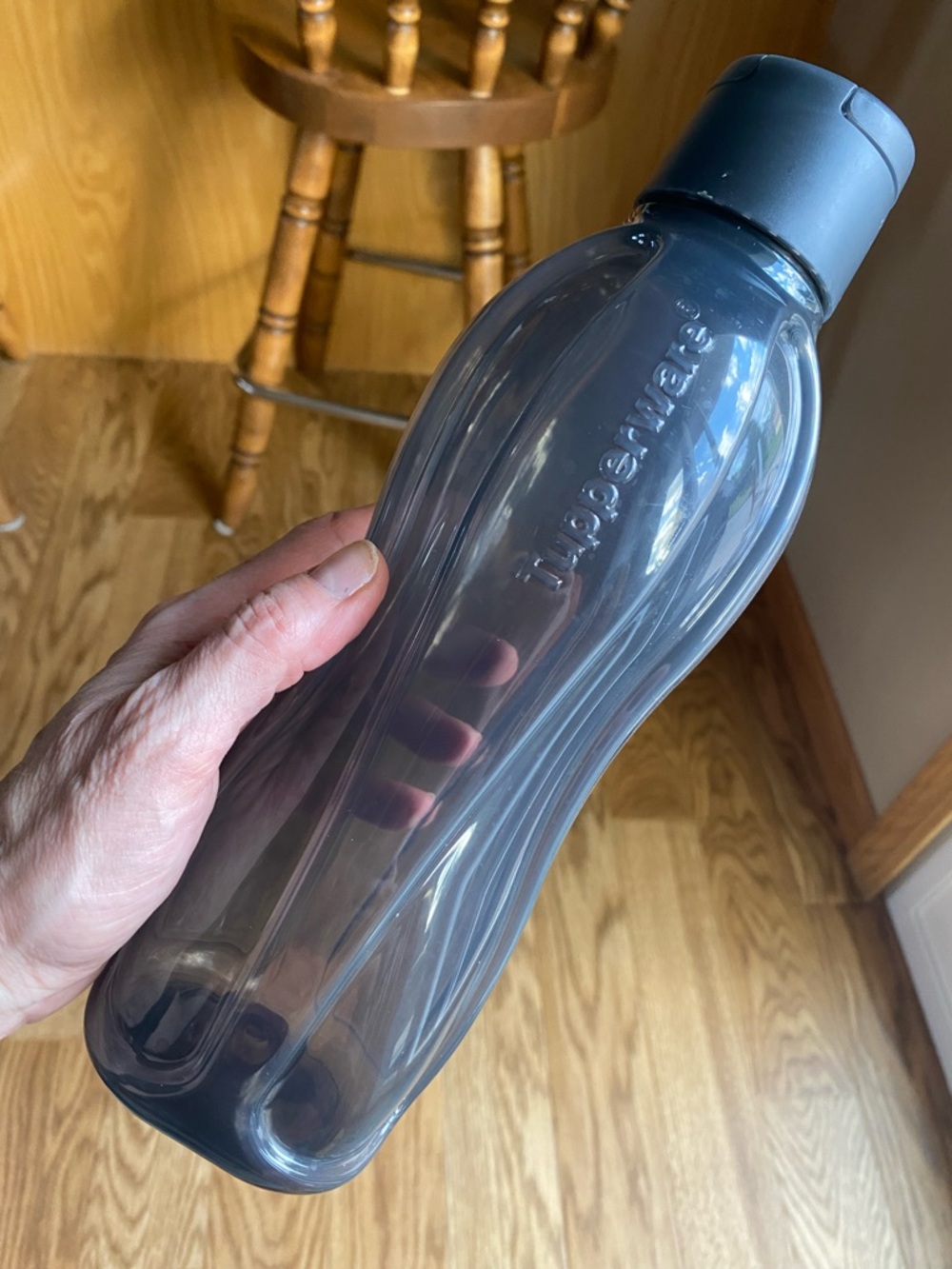 Tupperware Smoke Gray Curved Water Bottle